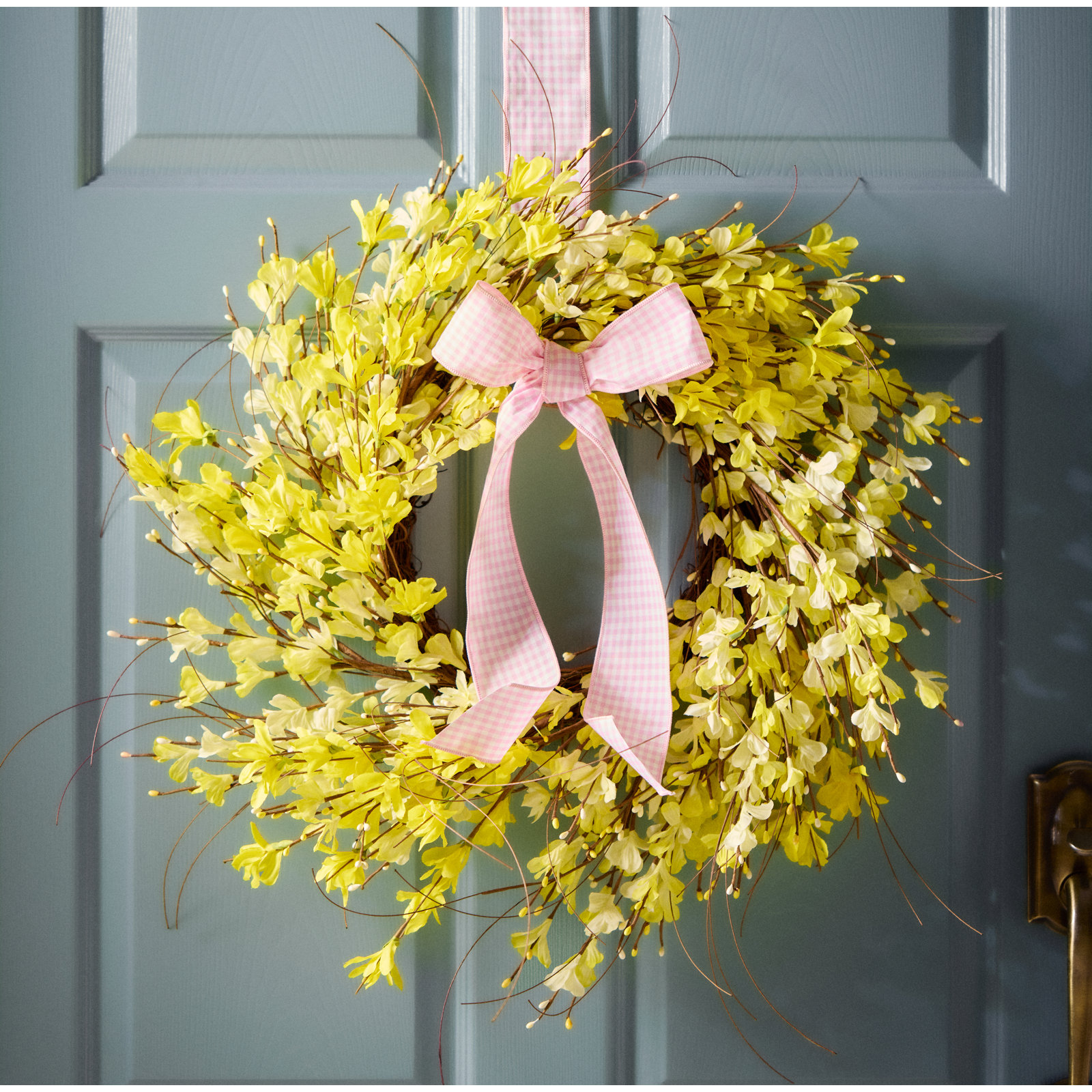 24" Twig and Wildflower Everyday Front Door Wreath