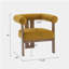 Chaise d'appoint moderne rembourrée avec accoudoirs ronds-125576066