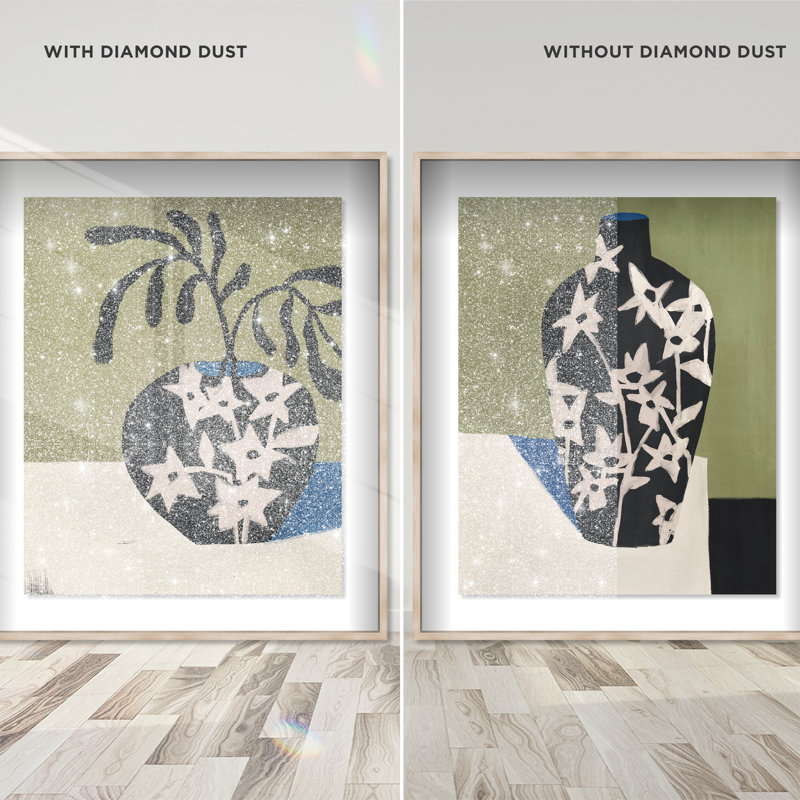Noir Vase Set Set by Oliver Gal, 51"H x 43"W, Natural Oak Shadowbox