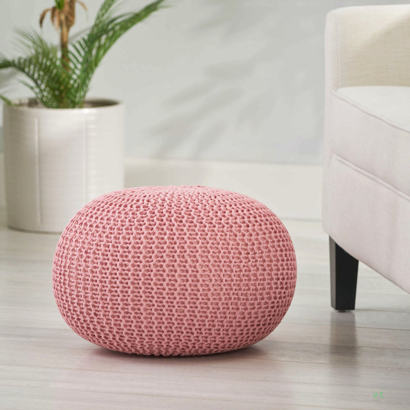Pouf tricoté, sac de pois