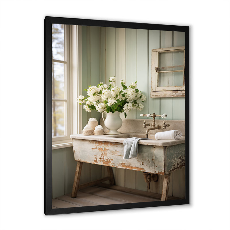 Maxon Laundry Room Farmhouse Vintage - Laundry Wall Art for Living Room, Single Picture Framed, 32" H x 16" W, Black