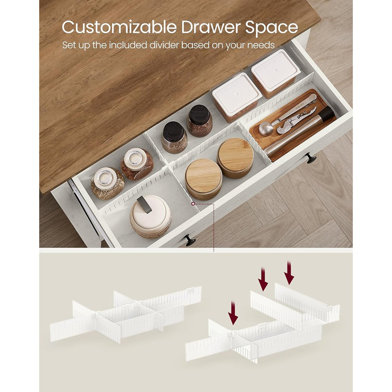 Buffet de bar avec tiroir et tablette réglable, blanc rustique et brun miel