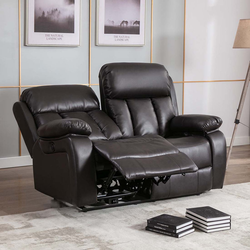 Deneka 2 Seater Reclining Sofa, Brown
