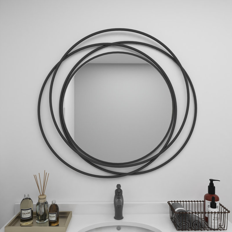 Miroir décoratif Aziana, Gris