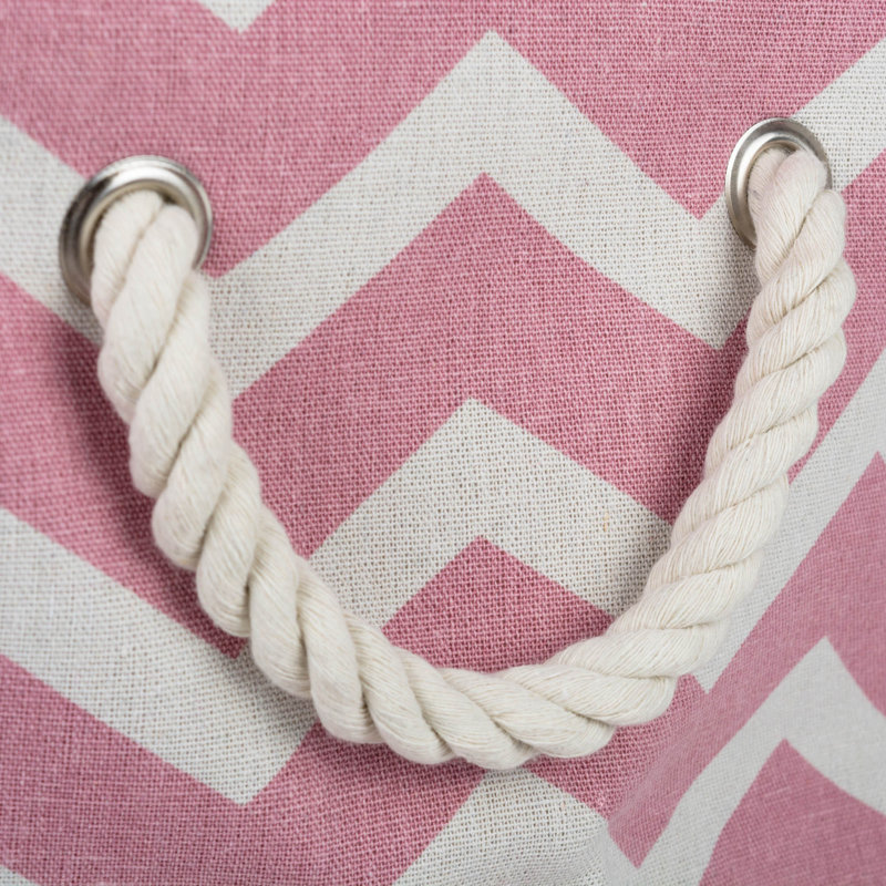 Bac en tissu Elenore, H 12 po x l 10 po x P 16 po, Rose
