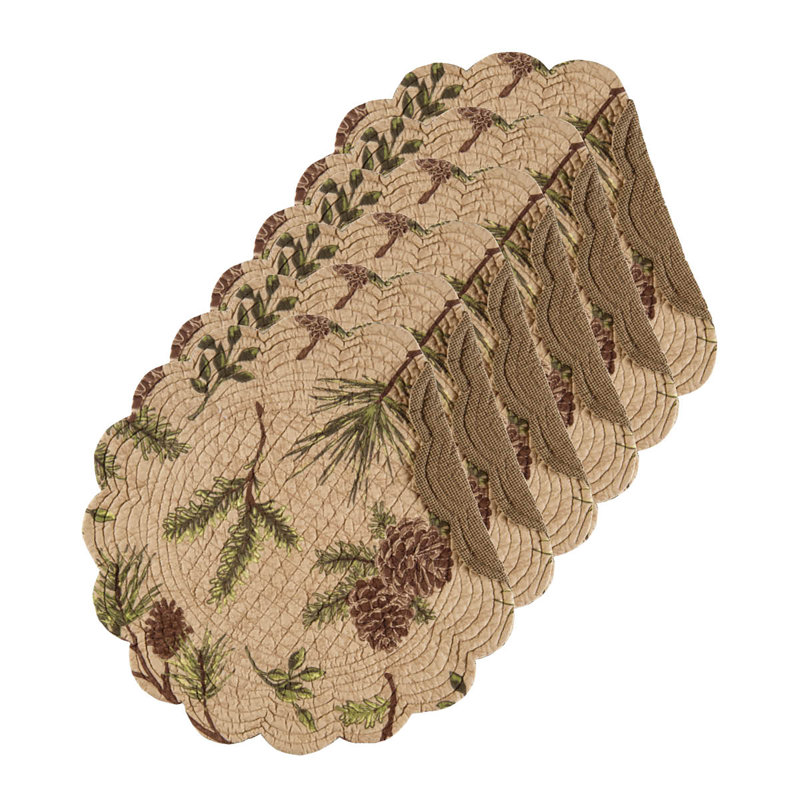 Hopelynn Cotton Floral Round Placemat