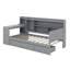 Lit de jour simple avec tiroirs et bureau-504137334