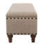 Banc d'appoint avec compartiment de rangement, garniture cloutée 42 po Ava-112253996-112253993