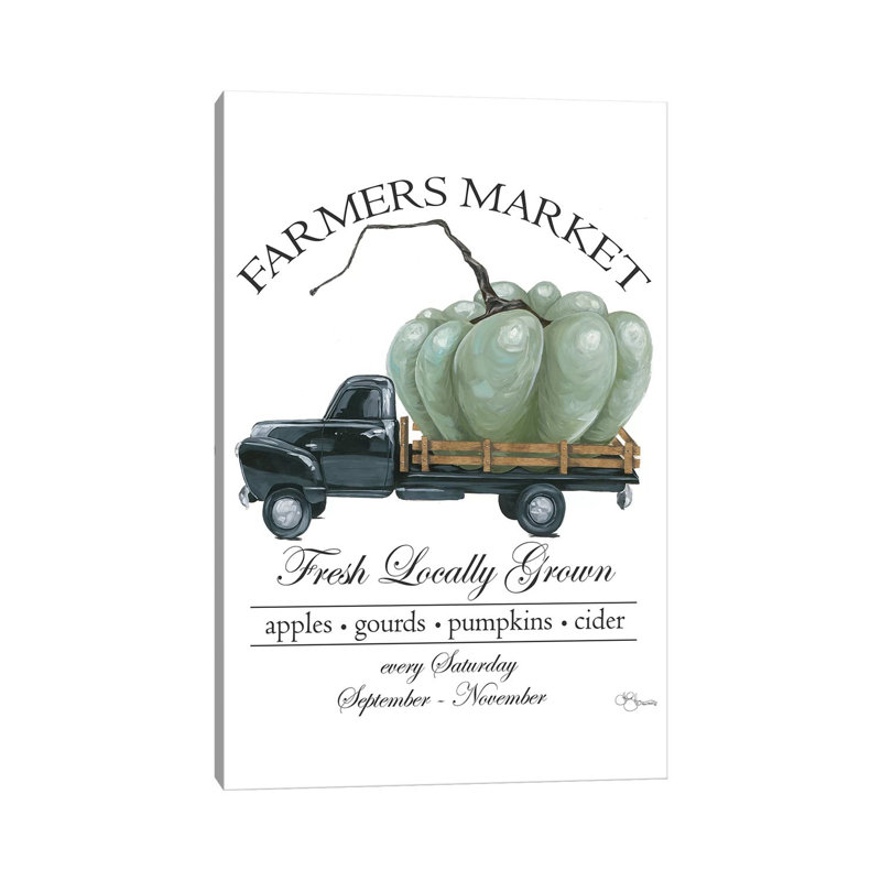 Farmers Market Truck by Hollihocks Art - Wrapped Canvas Print, 20.32 cm H x 30.48 cm W