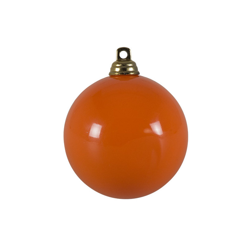 Bauble, 6cm Diameter, Bright Orange