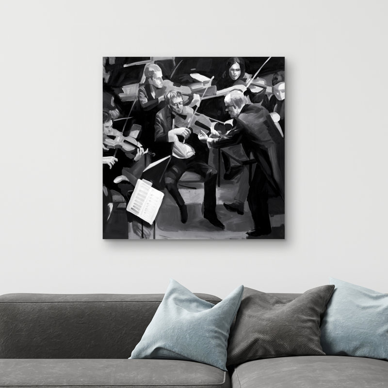 Symphony orchestra performing - 32"x32" art on canvas