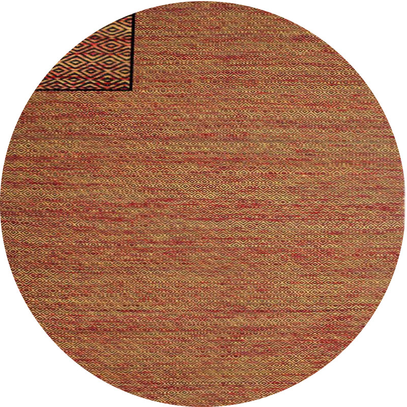 Tapis brun/noir zone contemporaine, Rond 5 pi