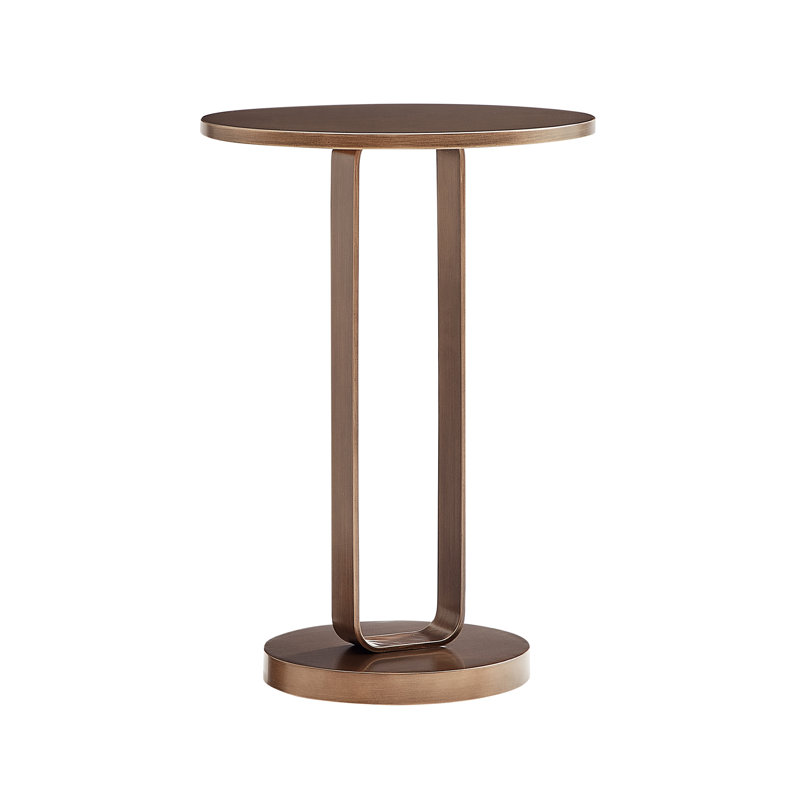 Table d'appoint ronde en bronze antique Tareel