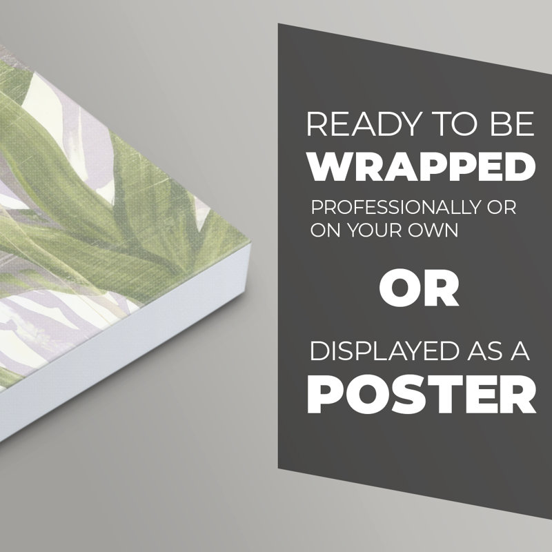 Dreamy Tropical Leaves II - Impression sur toile seulement - NON CADRE, H 60 po x l 40 po