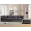 Canapé modulaire moderne en forme de U, canapé 5 places, canapé-lit avec méridienne pour salon, appartement, revêtement, polyester, nouvelle mise à niveau