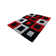 NYC Shag Performance Red Grey Area Rug