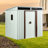 6 ft. W x 5 ft. D Lean-To Storage Shed with Window Transparent Plate,Modern Robust Construction Tool Shed with Sliding Doors and Padlock-97829025
