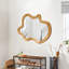 Miroir mural 33,46 "x 22,24" de forme irrégulière avec cadre en bois naturel