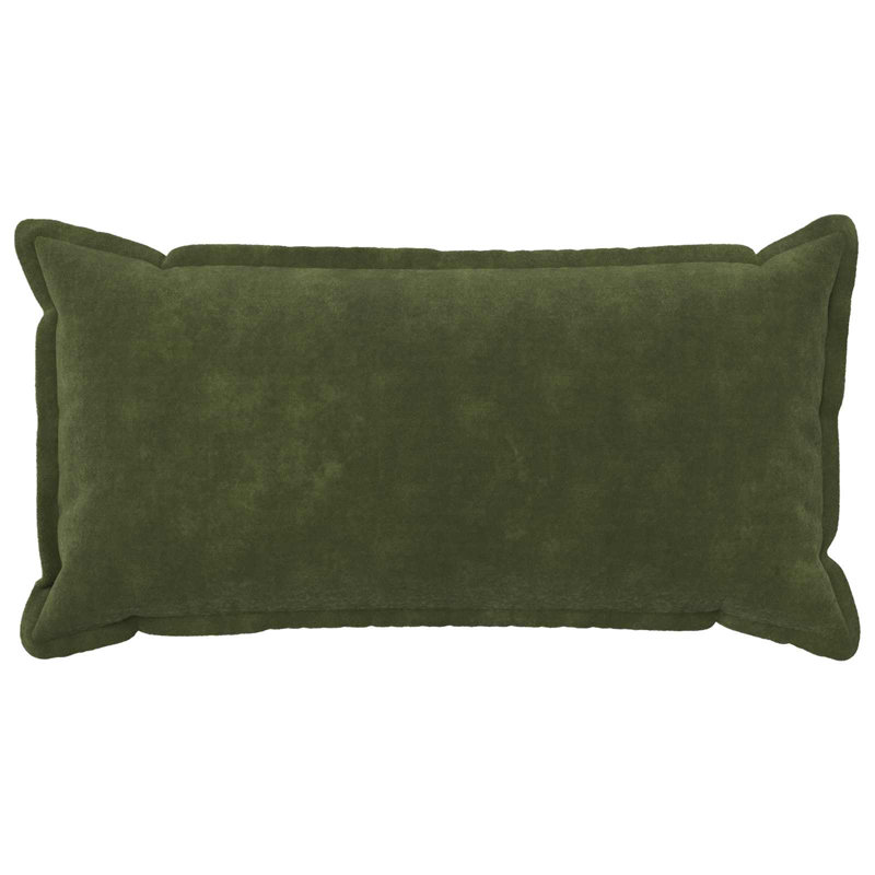 Green Cushion Cover, Cream