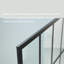 Porte de douche à l'italienne monobloc sans cadre, 96,5 cm (L) x 182,9 cm (H), noir mat, verre trempé 8 mm