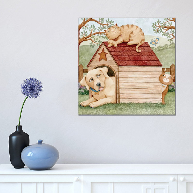 Furry Friends by Teresa Kogut - Painting on Canvas, Wrapped Canvas, 45.72cm H x 45.72cm W x 1.91cm D