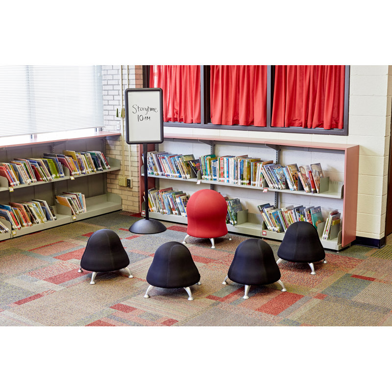Runtz Adjustable Height Ball Chair, Black, Polyester Blend