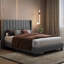 Upholstered Bed Frame with Channel Tufted Headboard-173185129-151398479