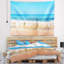 Tapisserie plage, mer bleue et vagues rugissantes-28506465