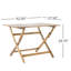 Table pliante en bois de 43,5 po - et pliable polyvalente, pour l'extérieur