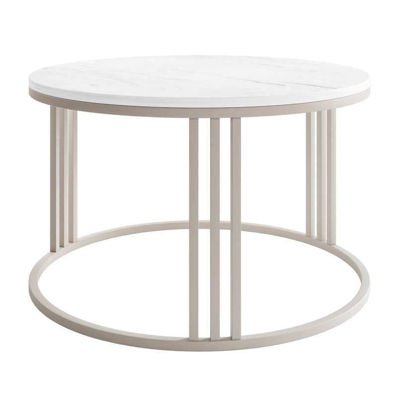 Frame Coffee Table, Grey, Marble