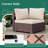7-Piece Outdoor Rattan Seating Set with Cushions-1381026681