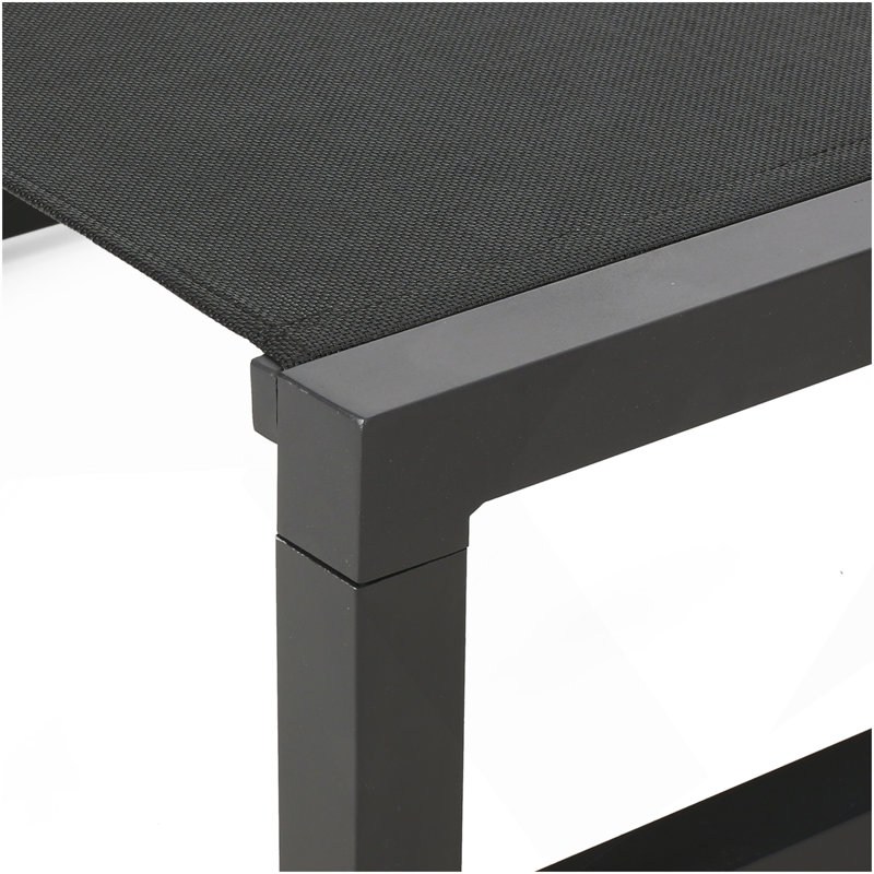 Venice Chaise Lounge, Black, Black