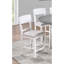 Blanc de style contemporain avec 2 chaises hautes à dossier en bois d'hévéa pour un siège confortable en tissu moderne et design-42683106