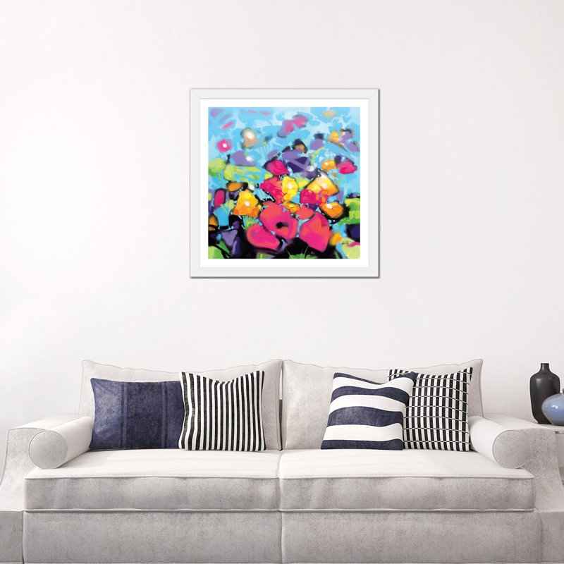 «Scattered Color II» par Scott Naismith - reproduction d'art, Papier encadré blanc, Blanc, H 24 po x l 24 po x p 1 po