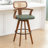 Swivel Upholstered Cane Back Bar Stools-592409348-592409349