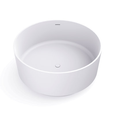 49 " L x 49 " W Freestanding Soaking Solid Surface Bathtub