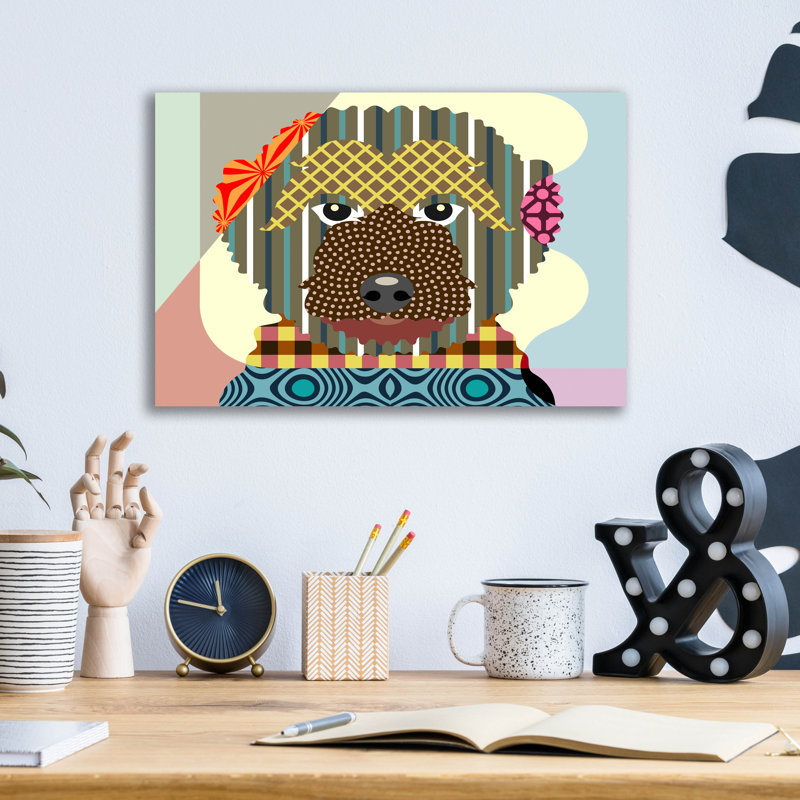 "Goldendoodle" par Lanre Adefioyue, H 12 pi x l 16 pi
