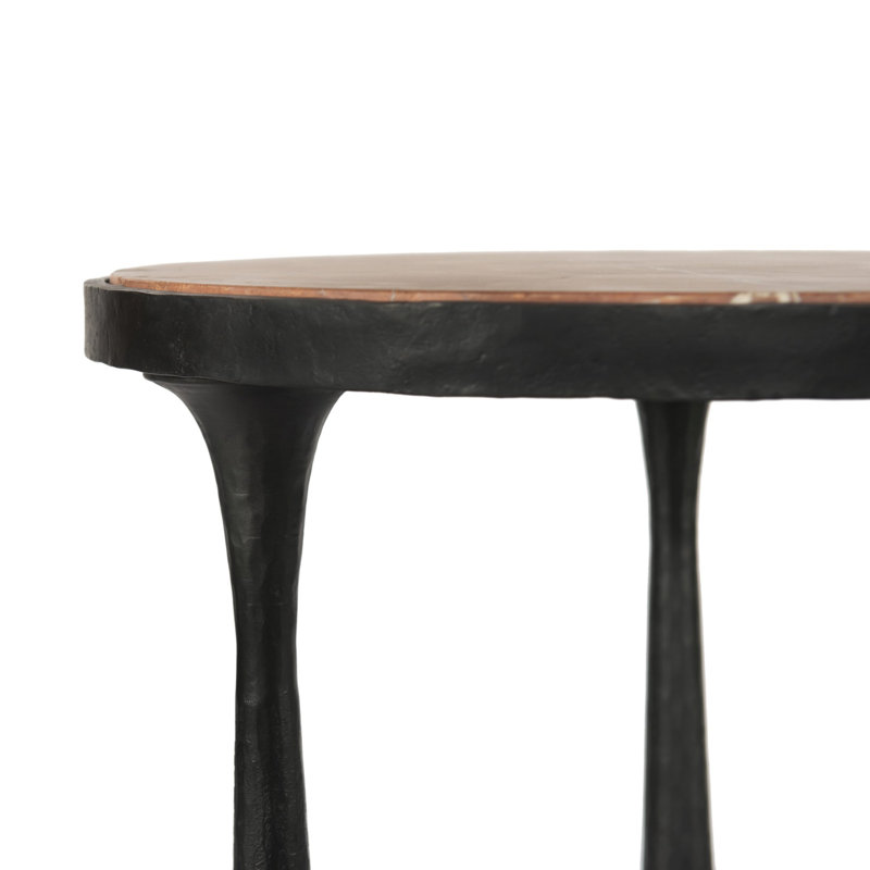Billings End Table, Rust Top/Gray Base