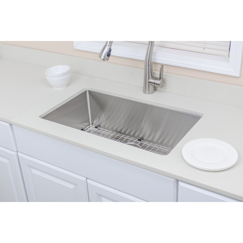 30'' Matte Stainless Steel Undermount Single Bowl Kitchen Sink