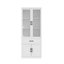 Armoire de rangement H 78,7 "avec portes en verre, 1 tiroir et armoire