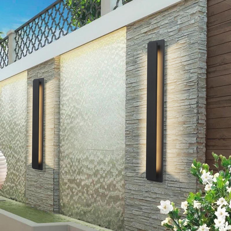 Kegley LED Wall Light Aluminium Linear Waterproof Outdoor Dimmable, 20, 35" H x 4.3" W x 2.7" D