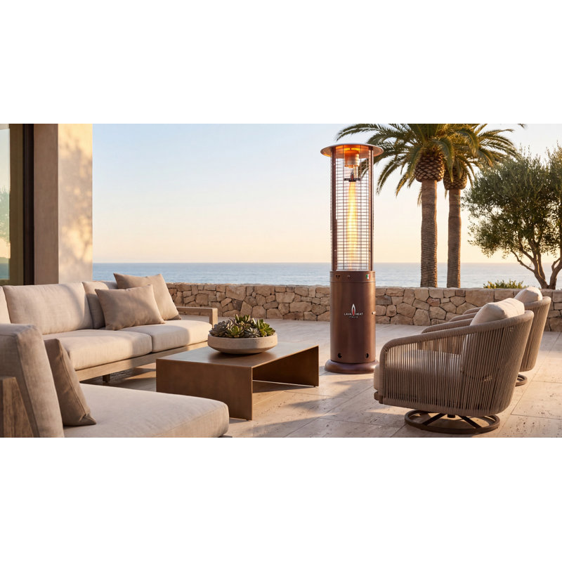 Chauffe-terrasse Lava Heat Italia Opus Lite - noir martelé, propane liquide, Hammered Black, Propane