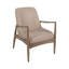 Chaise d'appoint Bennati 32 po en bois brun clair, similicuir et bois
