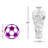Blue Garden Tall White Lotus Shoulder Vase