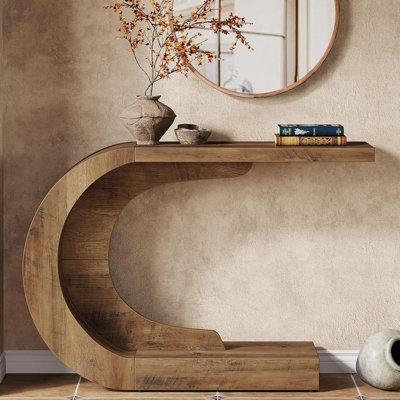 Modern-style wood console table