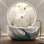 Baignoire de trempage autoportante asymétrique 63 "en forme de tourbillon en résine de pierre avec dossier haut 63" Crescent Moon