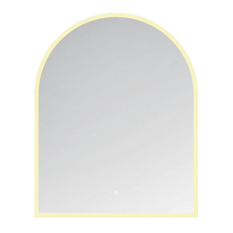 Kingston Brass Aurora 30-Inch x 60-Inch Arched LED Bathroom Mirror, Front and Back Light, Anti-Fog, Dimmable Touch Sensor Lighted Mirror