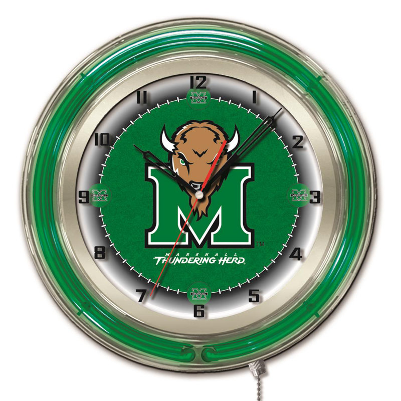 Horloge murale 19 po NCAA, Thundering Herd de Marshall