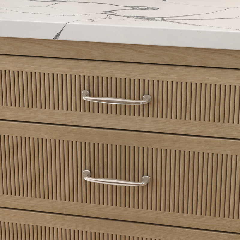 Polished Nickel Traditional Appliance Pull with Mounting Hardware