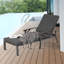 Chaise longue d'extérieur en aluminium avec coussin-160727638